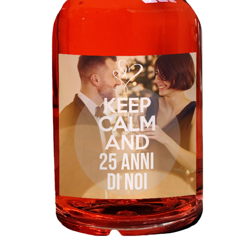 Red Dry Gin personalizzato Keep Calm and...con foto e dedica - Idea Regalo Anniversario