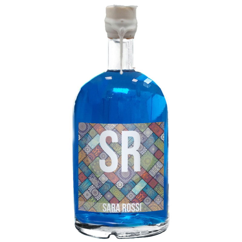 Blue Dry Gin personalizzato con nome e iniziali- Idea Regalo per Lei