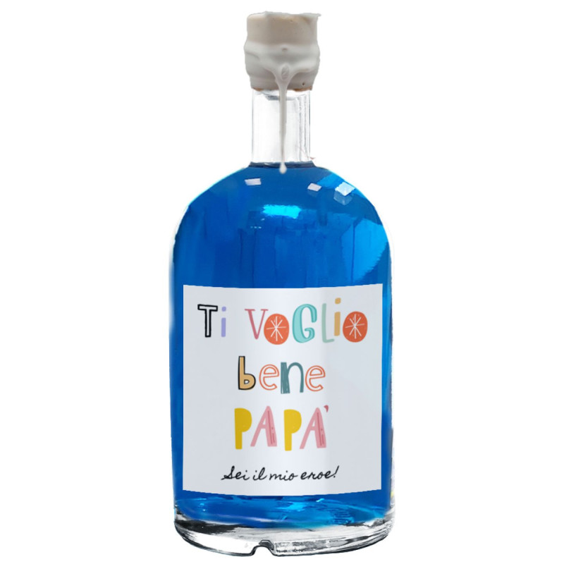 Blue Dry Gin personalizzato - Regalo originale per la Festa del Papà