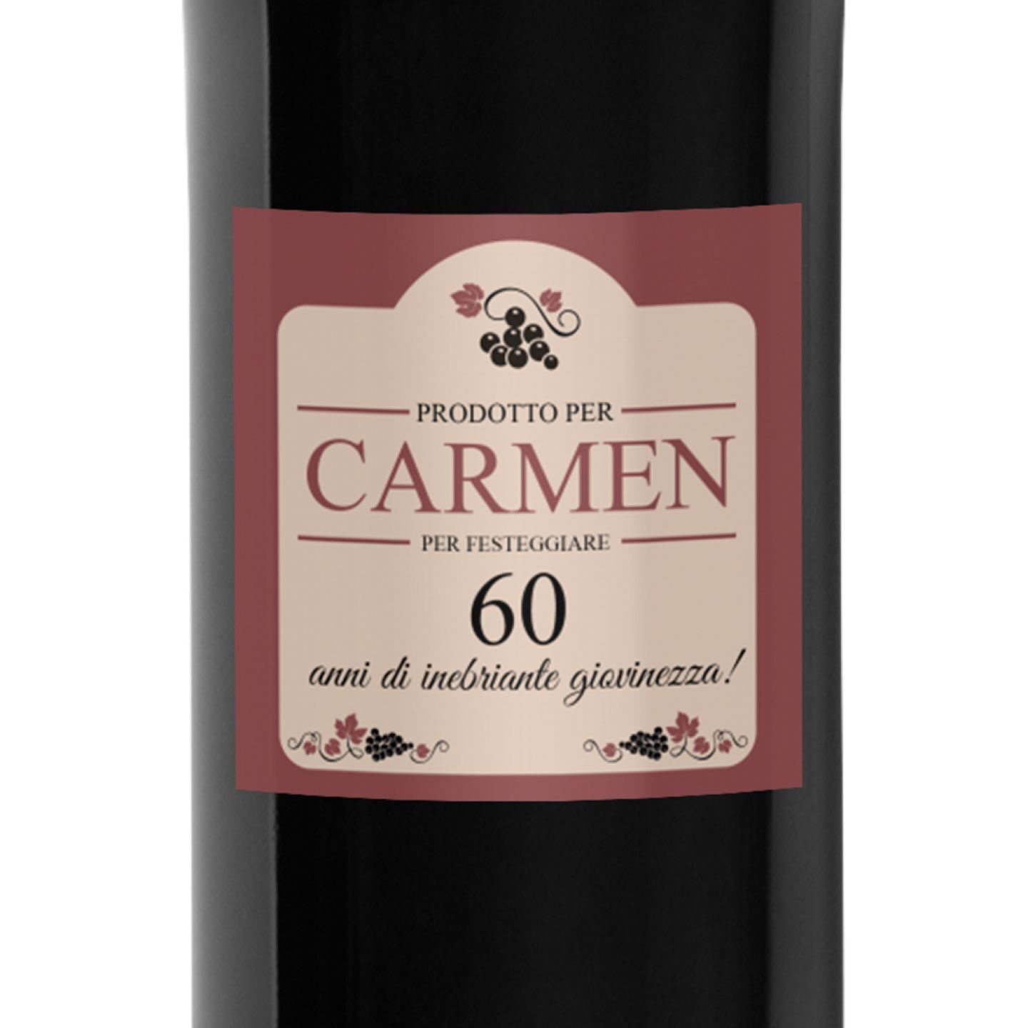 Chianti Classico DOCG -  bottiglia personalizzata idea regalo compleanno 60 anni - 2