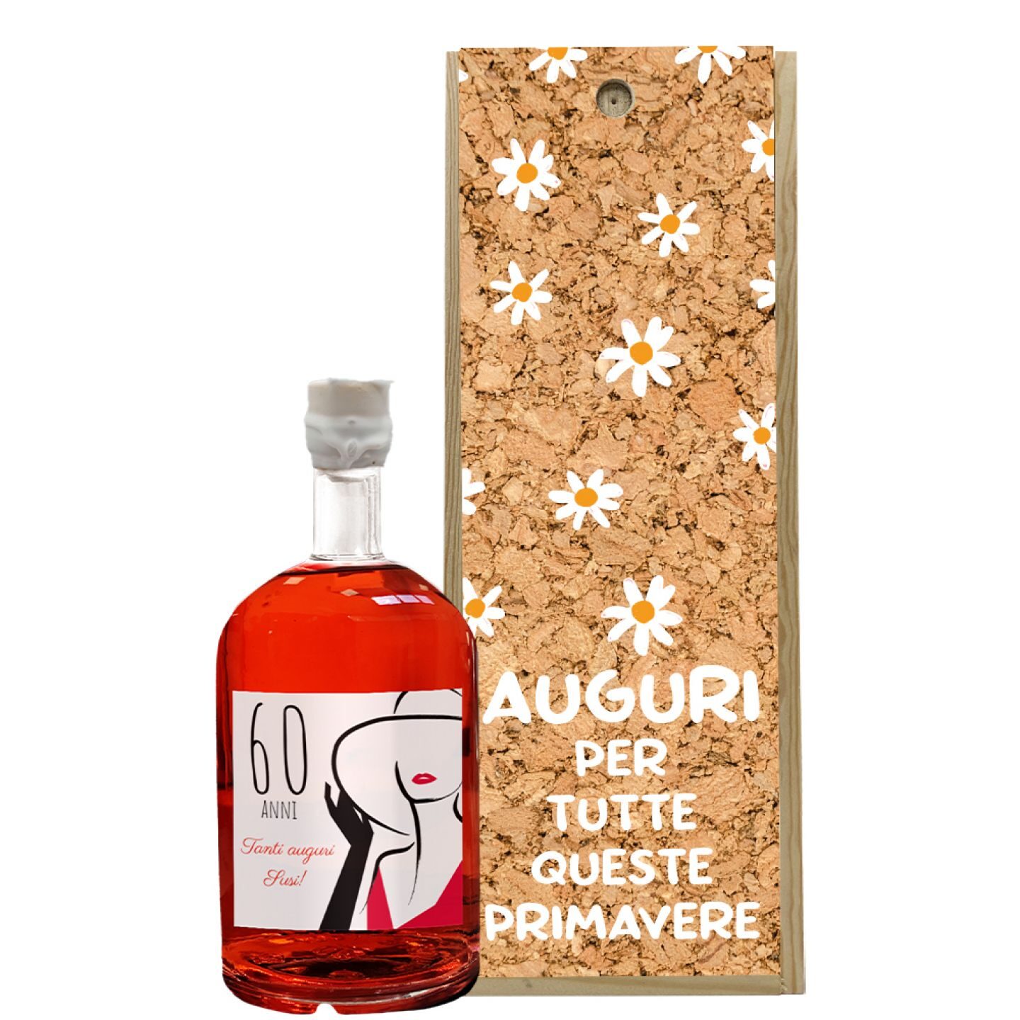 Red Dry Gin personalizzato con cassetta regalo- Idea Regalo compleanno 60 anni - 1