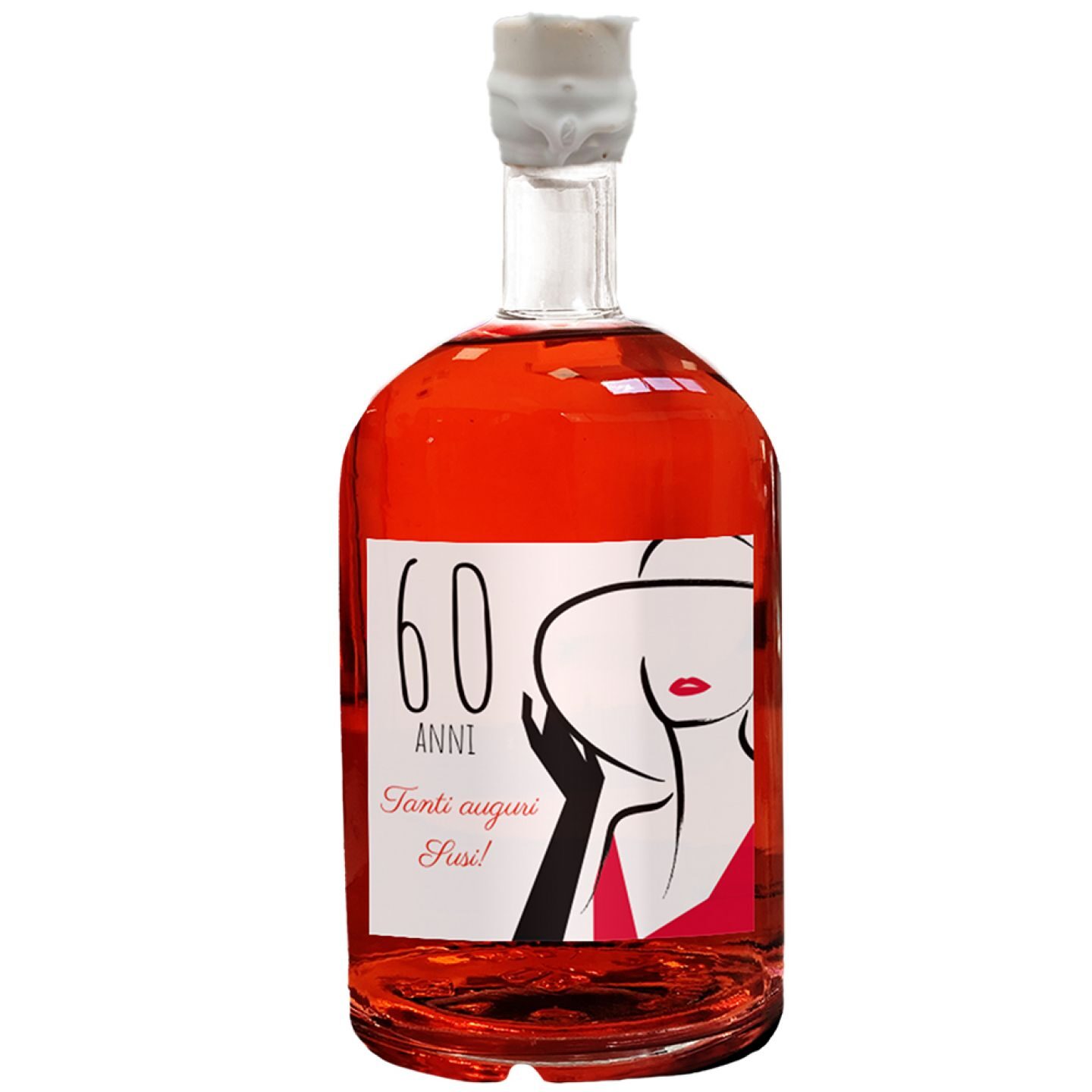 Red Dry Gin personalizzato con cassetta regalo- Idea Regalo compleanno 60 anni - 3