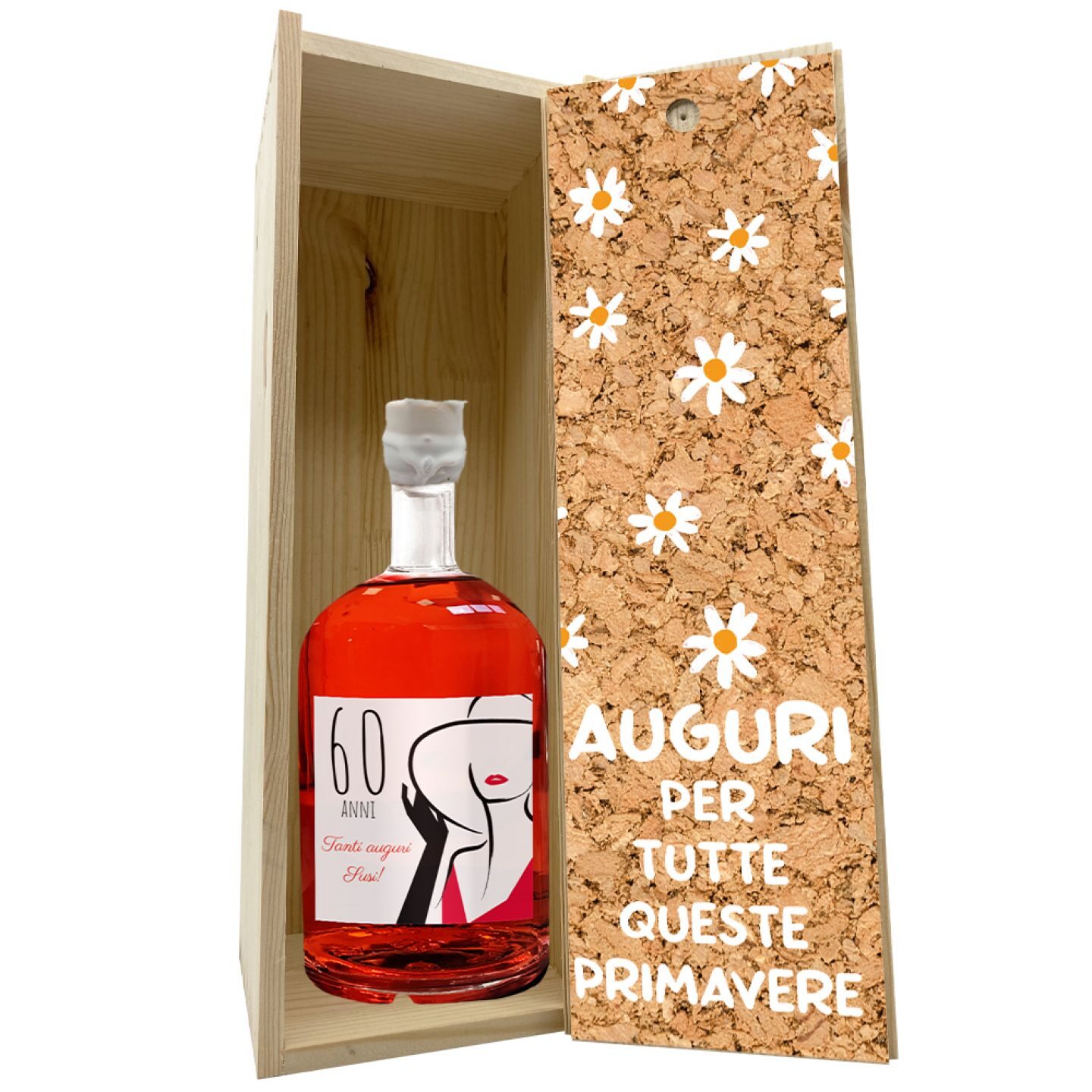 Red Dry Gin personalizzato con cassetta regalo- Idea Regalo compleanno 60 anni - 4