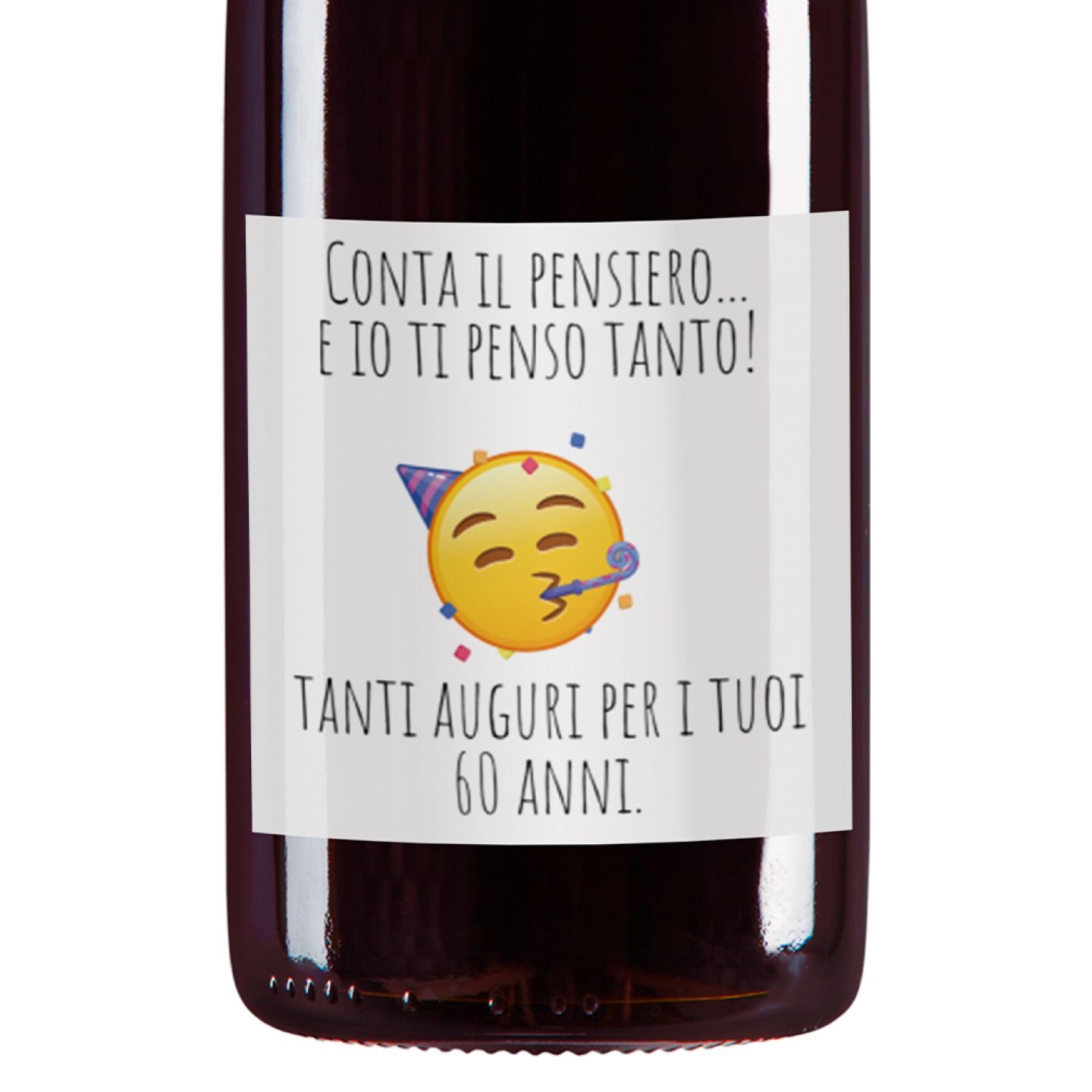 Bottiglia personalizzata con cassetta in legno - idea regalo compleanno 60 anni - 2