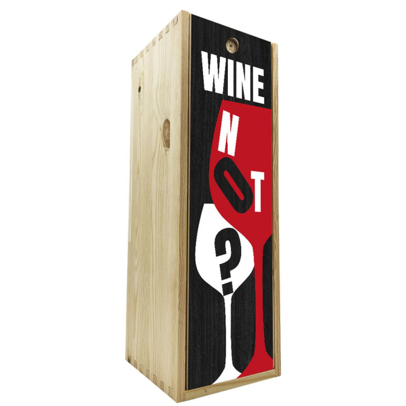 Scatola in legno 1 bottiglia MAGNUM 1,5 L - Buon Natale, wine-not?