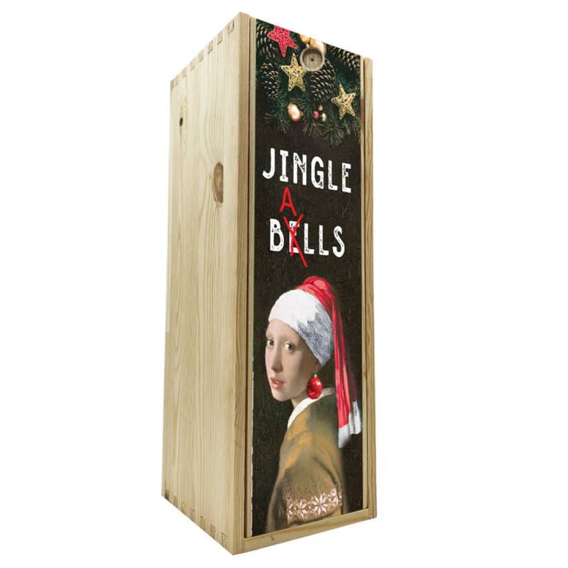 Scatola in legno 1 bottiglia MAGNUM 1,5 L - Jingle Balls