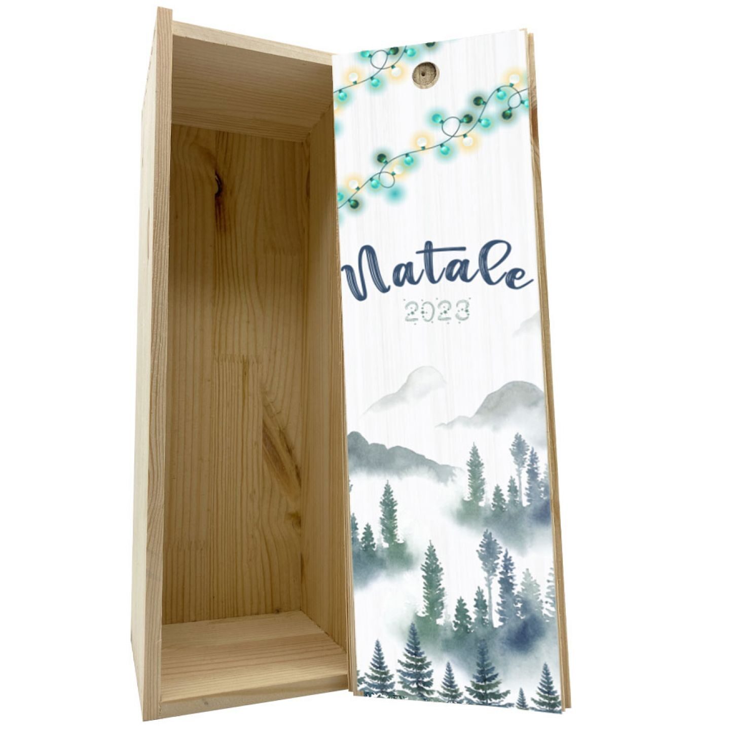 Wooden box 1 bottle 0.75 L - Christmas 2023 - Image 2