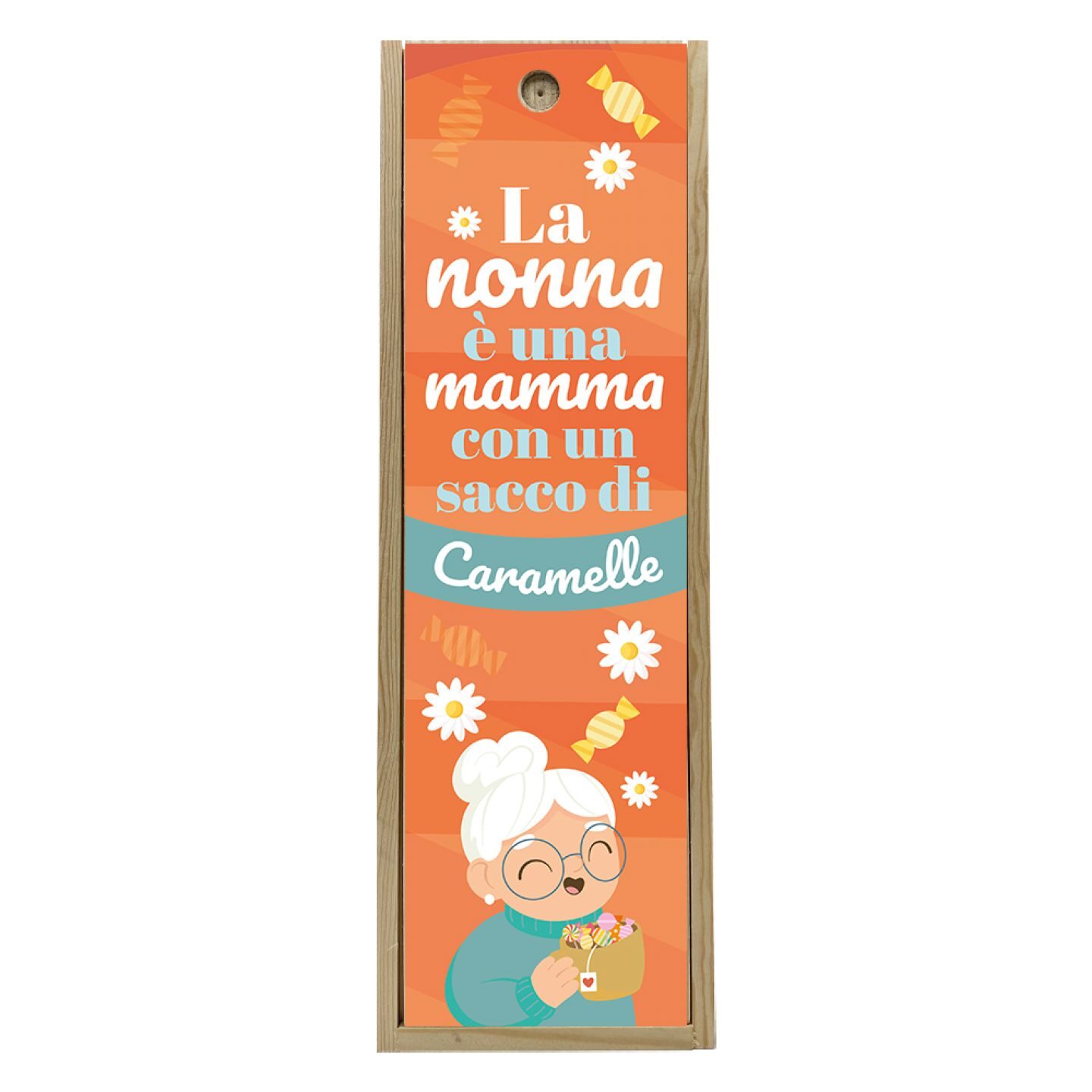 Wooden box 1 bottle 0.75 L - Grandma and Candy - Image 3