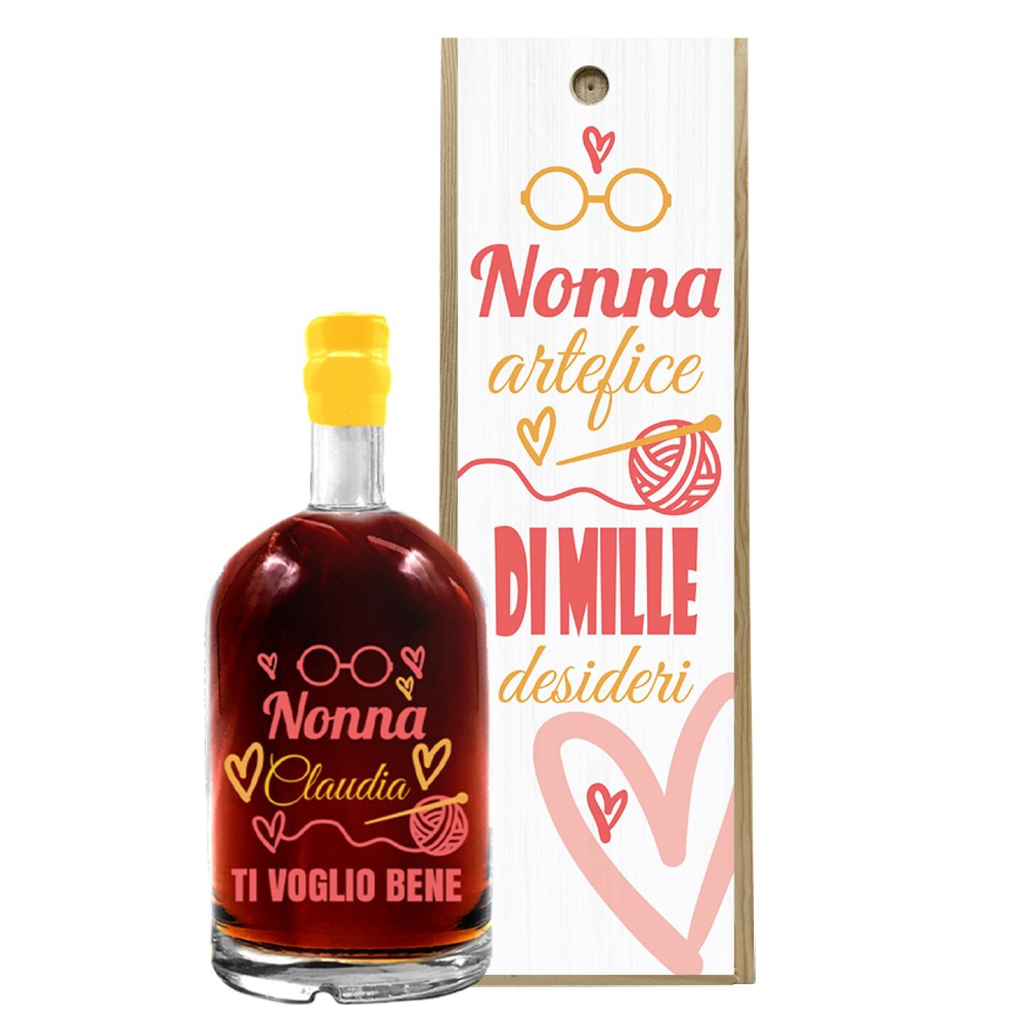 Liquore personalizzato con cassetta regalo - Idea Regalo Nonna per Festa dei Nonni - 1