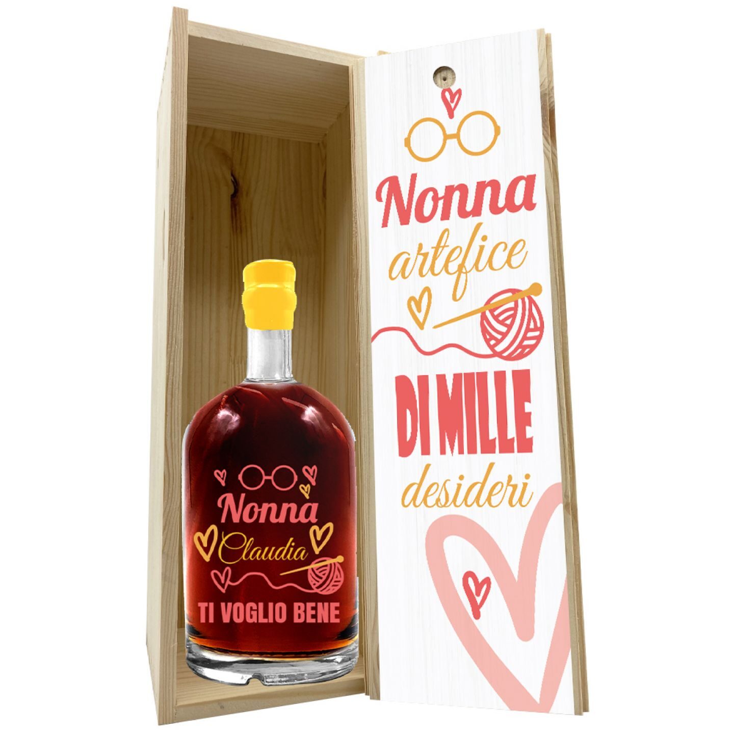 Liquore personalizzato con cassetta regalo - Idea Regalo Nonna per Festa dei Nonni - 4