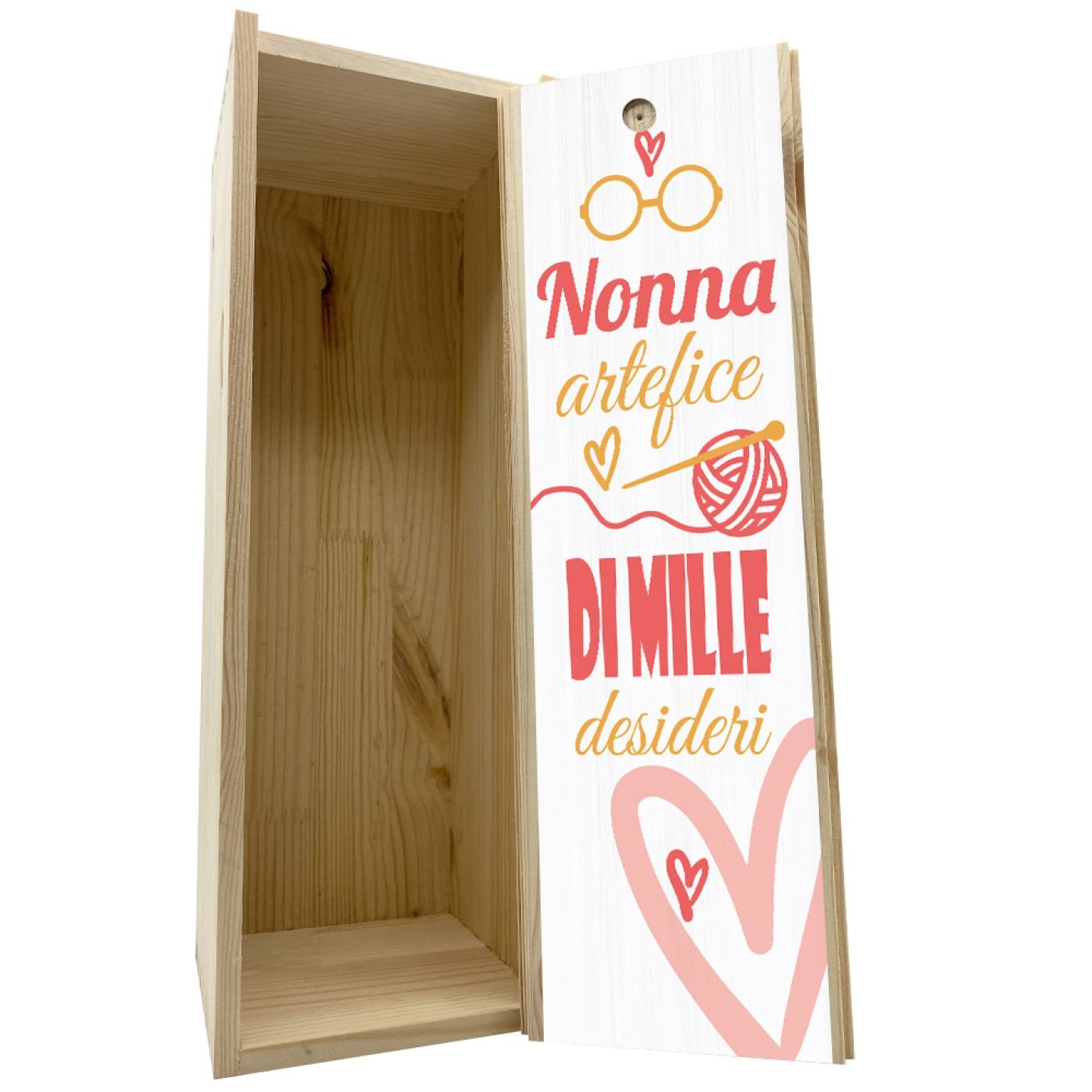 Wooden box 1 bottle 0.75 L - Grandma makes wishes - Image 2