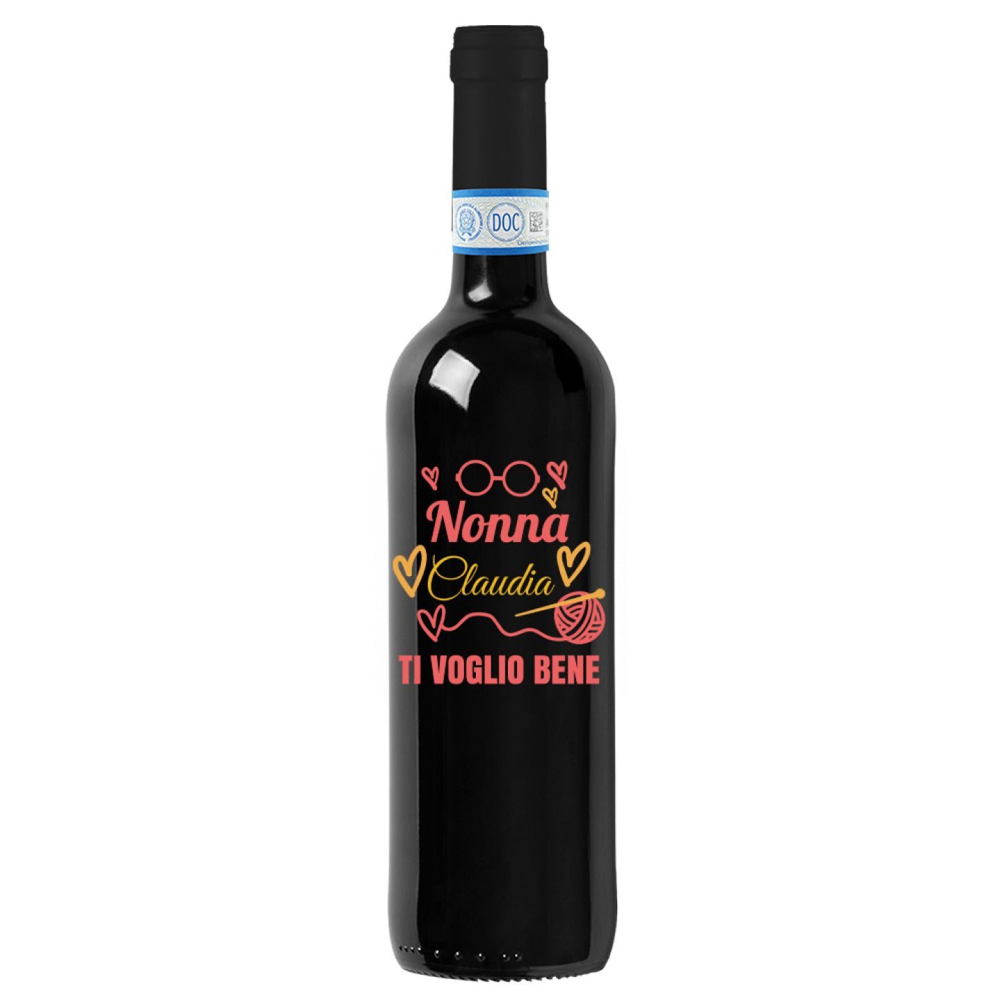 Vino personalizzato con cassetta in legno - idea regalo festa dei nonni - 3
