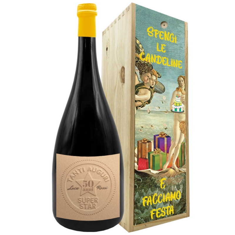 MAGNUM Birra artigianale Golden Ale con cassa legno - idea regalo compleanno 50 anni