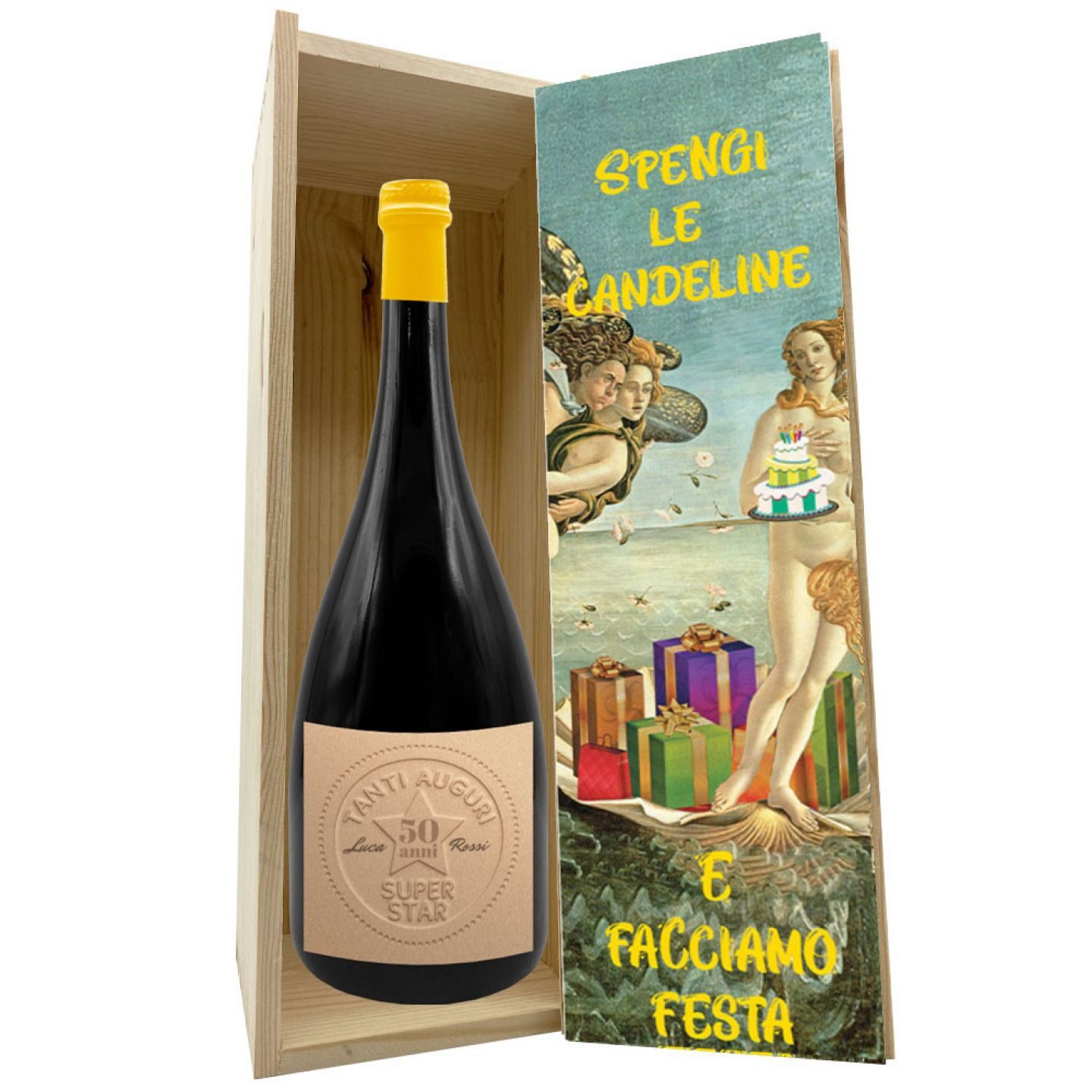 MAGNUM Birra artigianale Golden Ale con cassa legno - idea regalo compleanno 50 anni - 3