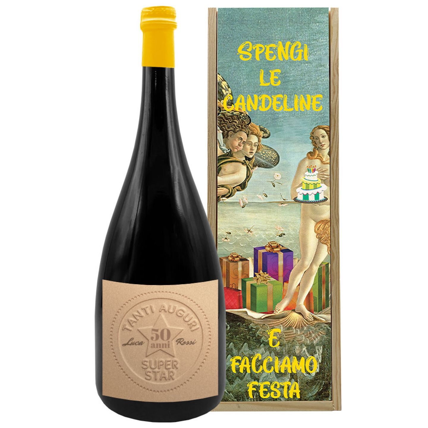 MAGNUM Birra artigianale Golden Ale con cassa legno - idea regalo compleanno 50 anni - 4