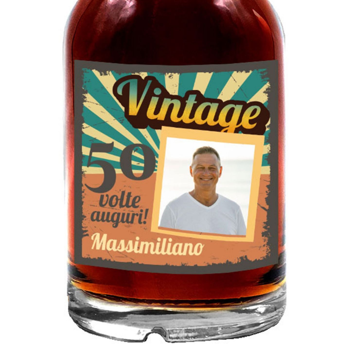 Liquore personalizzato con cassetta regalo - Idea Regalo Compleanno 50 anni - 1