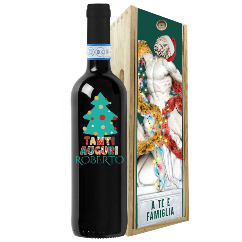 Valpolicella Classico DOC - Bottiglia idea regalo Natale con cassetta in legno