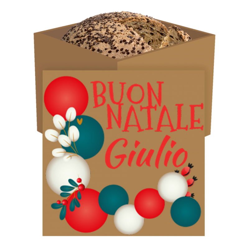 Panettone al Cioccolato - Personalizzato per Regalo di Natale