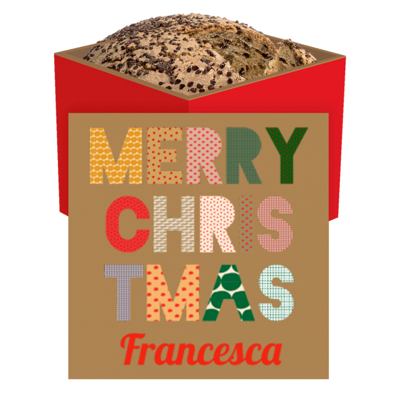 Panettone al Cioccolato - Personalizzato per Regalo di Natale