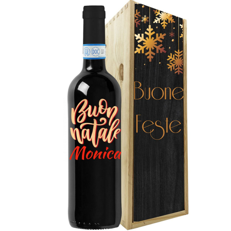 Valpolicella Classico DOC - Bottiglia idea regalo Natale con cassetta in legno
