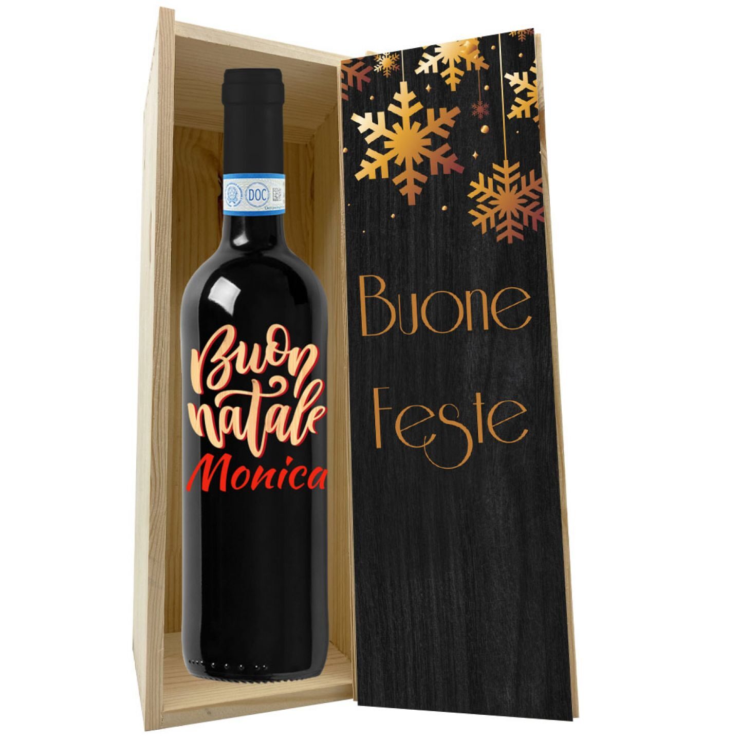 Valpolicella Classico DOC - Bottiglia idea regalo Natale con cassetta in legno - 4