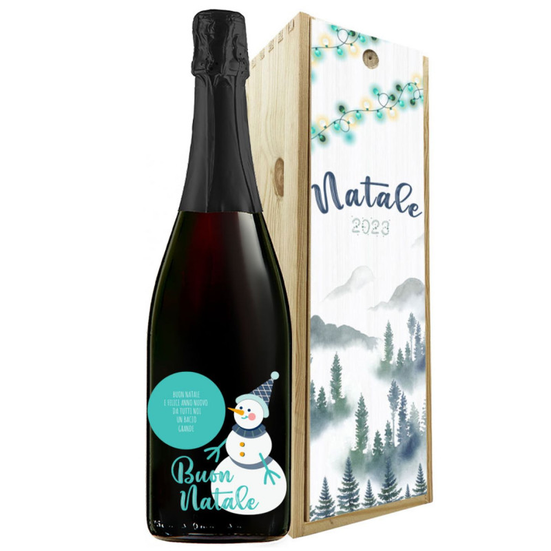 Prosecco Extra Dry - Bottiglia personalizzata per auguri di Natale