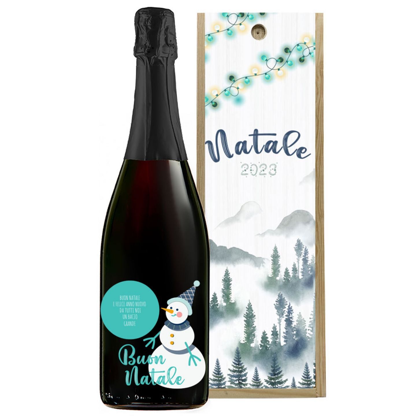 Prosecco Extra Dry - Bottiglia personalizzata per auguri di Natale - 2