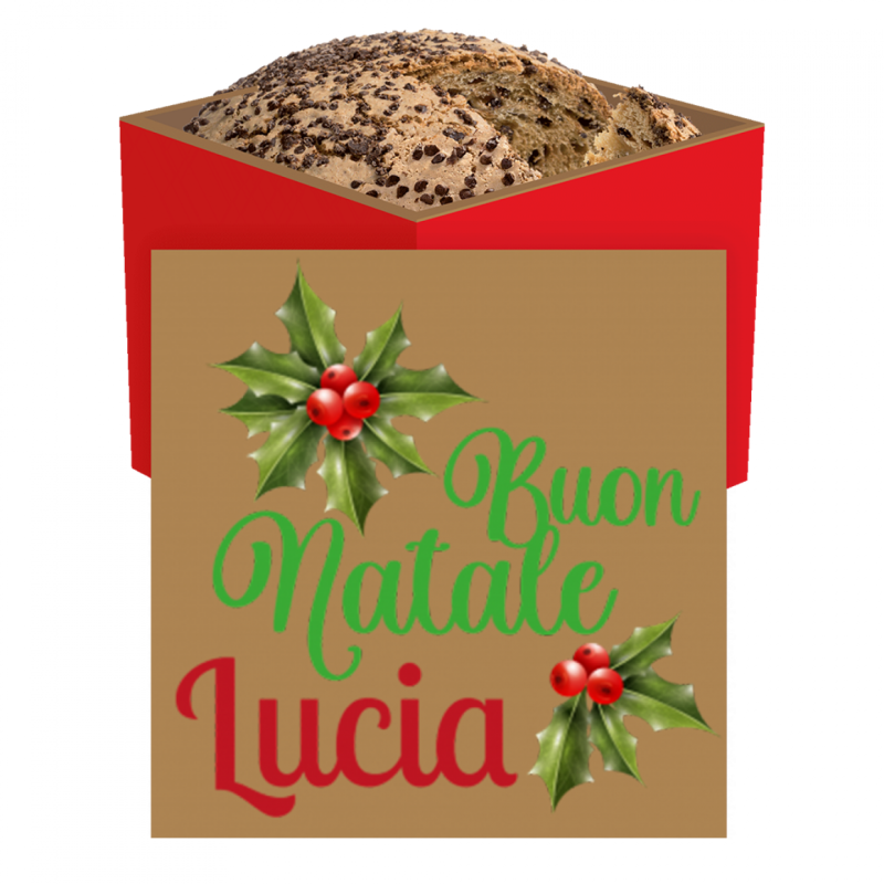Panettone al Cioccolato - Personalizzato per Regalo di Natale