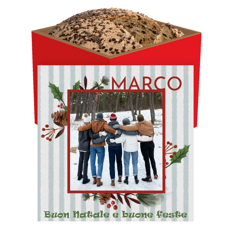 Panettone al Cioccolato - Personalizzato con foto per Regalo di Natale