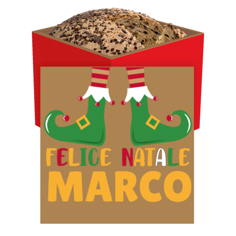 Panettone al Cioccolato - Personalizzato per Regalo di Natale