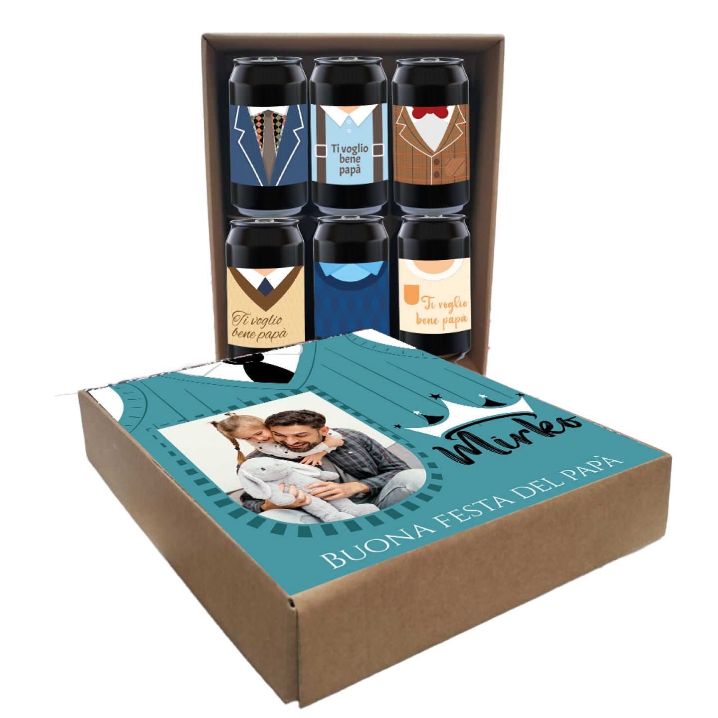 AMBER ALE - 6 lattine 0.33L. con scatola personalizzata per FESTA DEL PAPA' - WEARING - 1