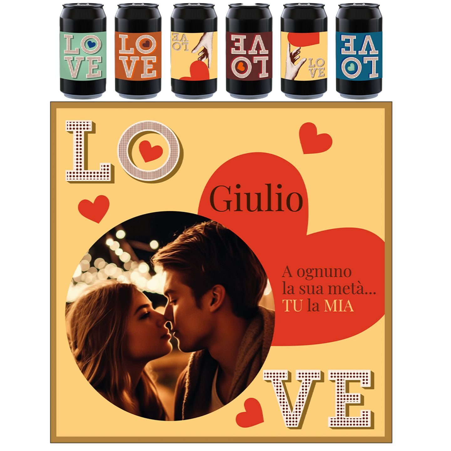 PILSNER - 6 lattine 0.33L. con scatola personalizzata per SAN VALENTINO - VINTAGE LOVE - 2