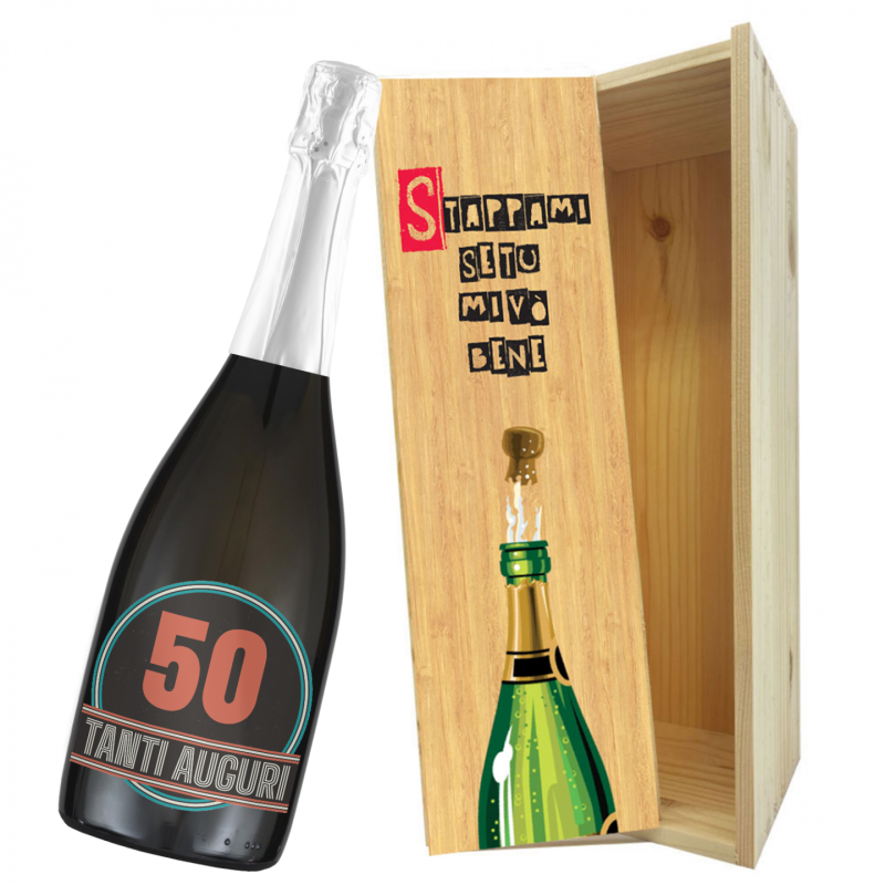 Prosecco personalizzato con cassetta in legno