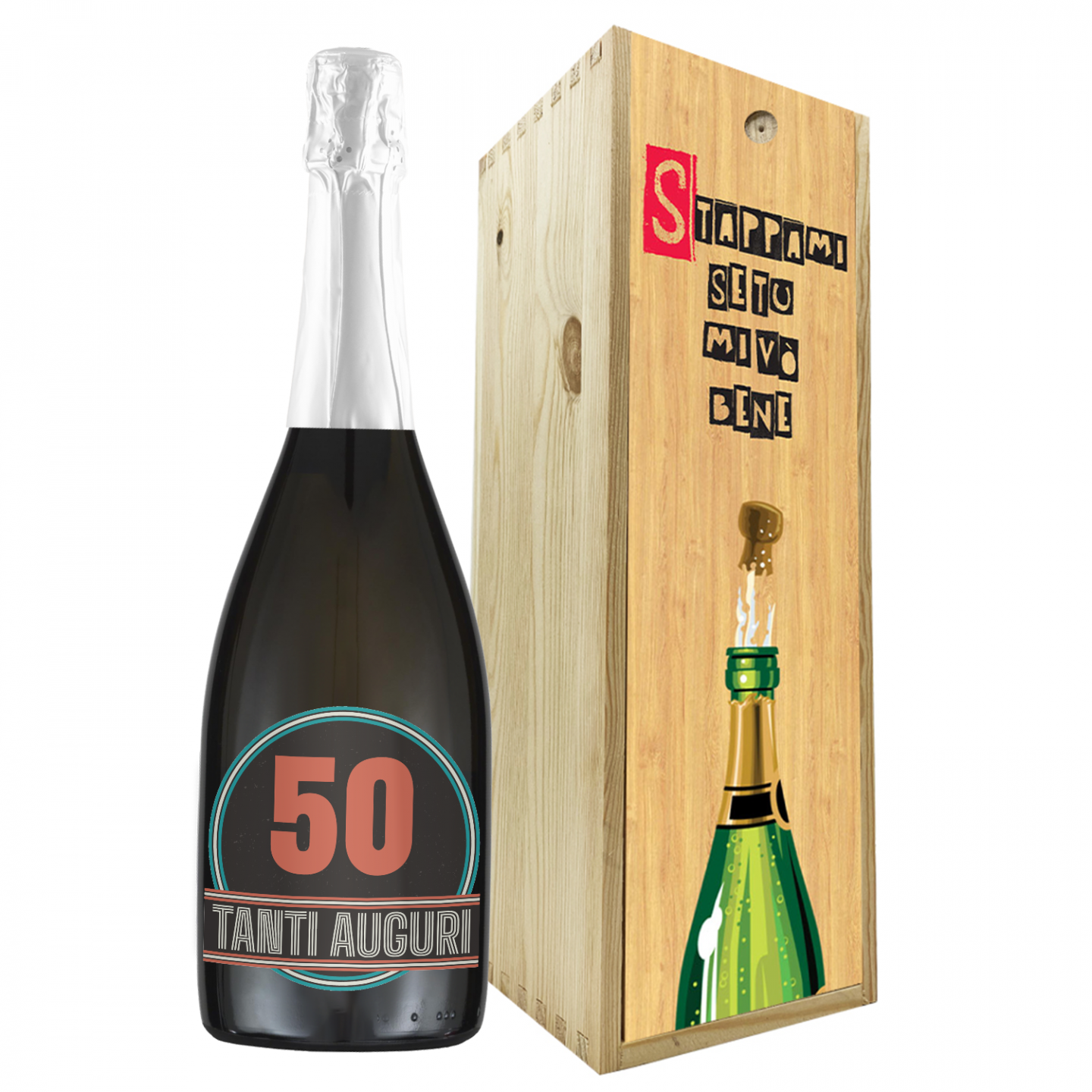 Personalized Prosecco with wooden box - Image 2