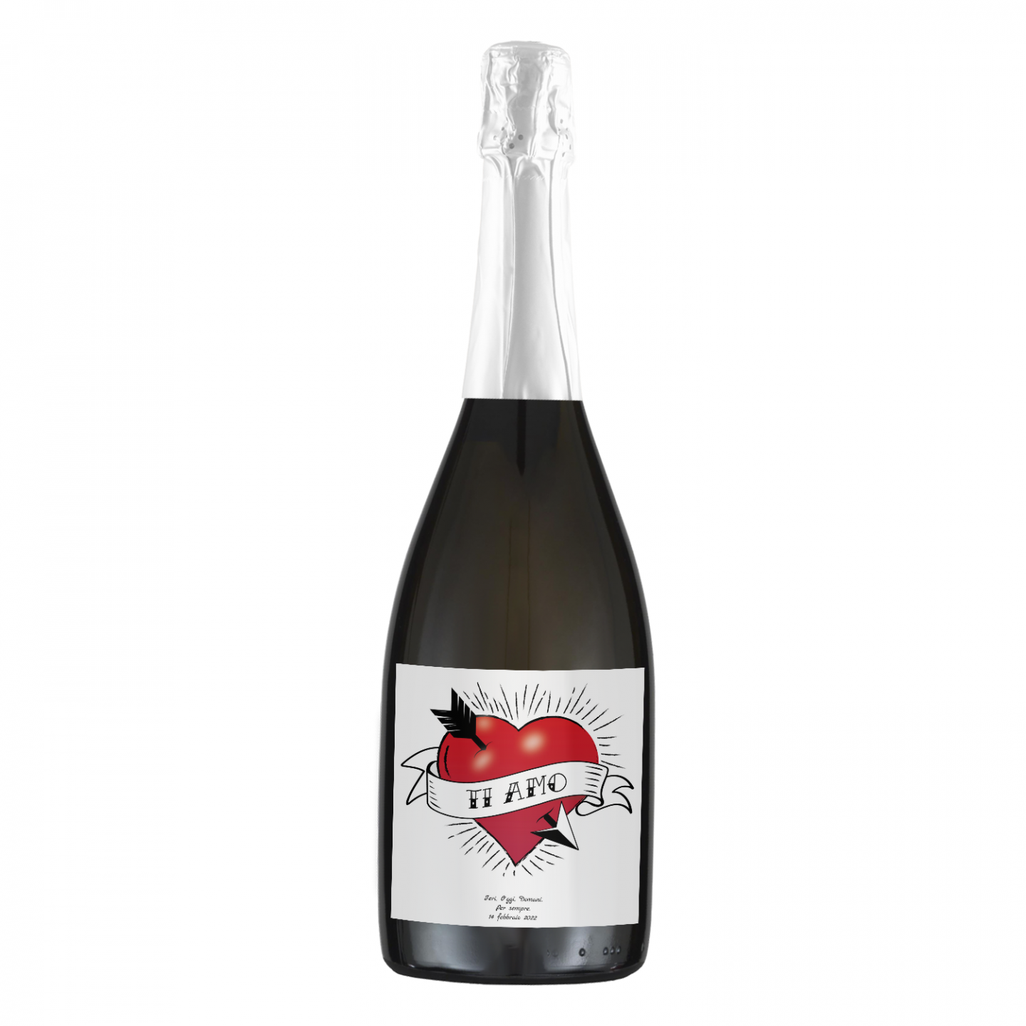 Bottiglia di Prosecco personalizzato per San Valentino - 2