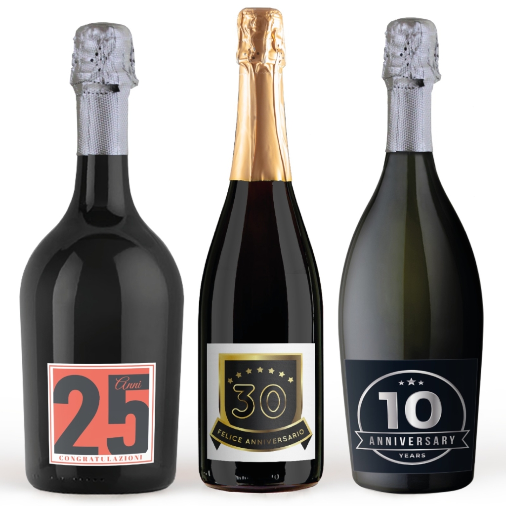Bottiglie personalizzate per anniversario