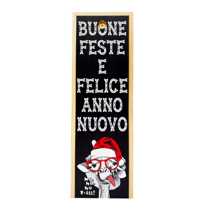 Scatola in legno 1 bottiglia 0,75 L Adesivo Giraffa